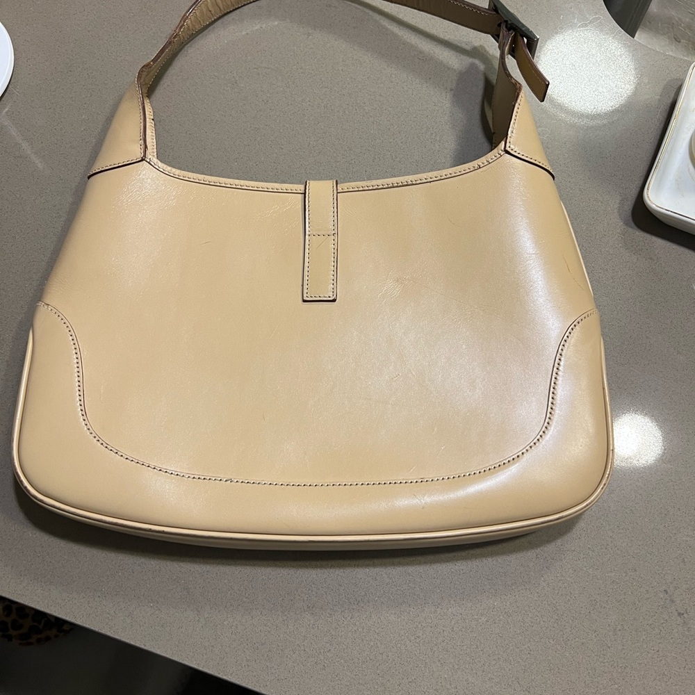 Gucci Beige Leather Hobo Bag with Silver Hardware - Picture 14 of 14
